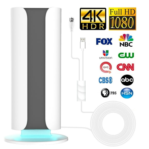 18 Ft Premium Coaxial Cable 2020 Latest TV Antenna VHF UHF Freeview Channels Antenna with Amplifier Signal Booster 150 Miles Range Digital Antenna for HDTV HDTV Antenna Support 4K 1080P